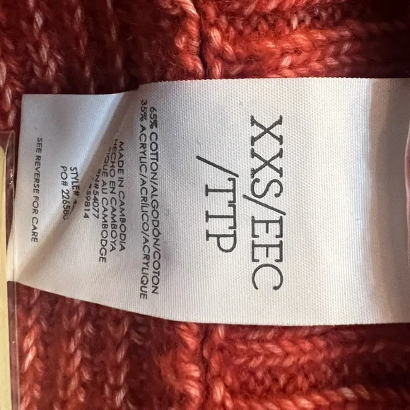 CAbi Women's Cable Knit Sweater - Rust - Picture 9 of 9